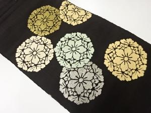 アンティーク　華紋模様織出し丸帯（材料）